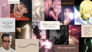 Beige and Brown Aesthetic Photo Collage Vision Board Desktop Wallpaper (2)